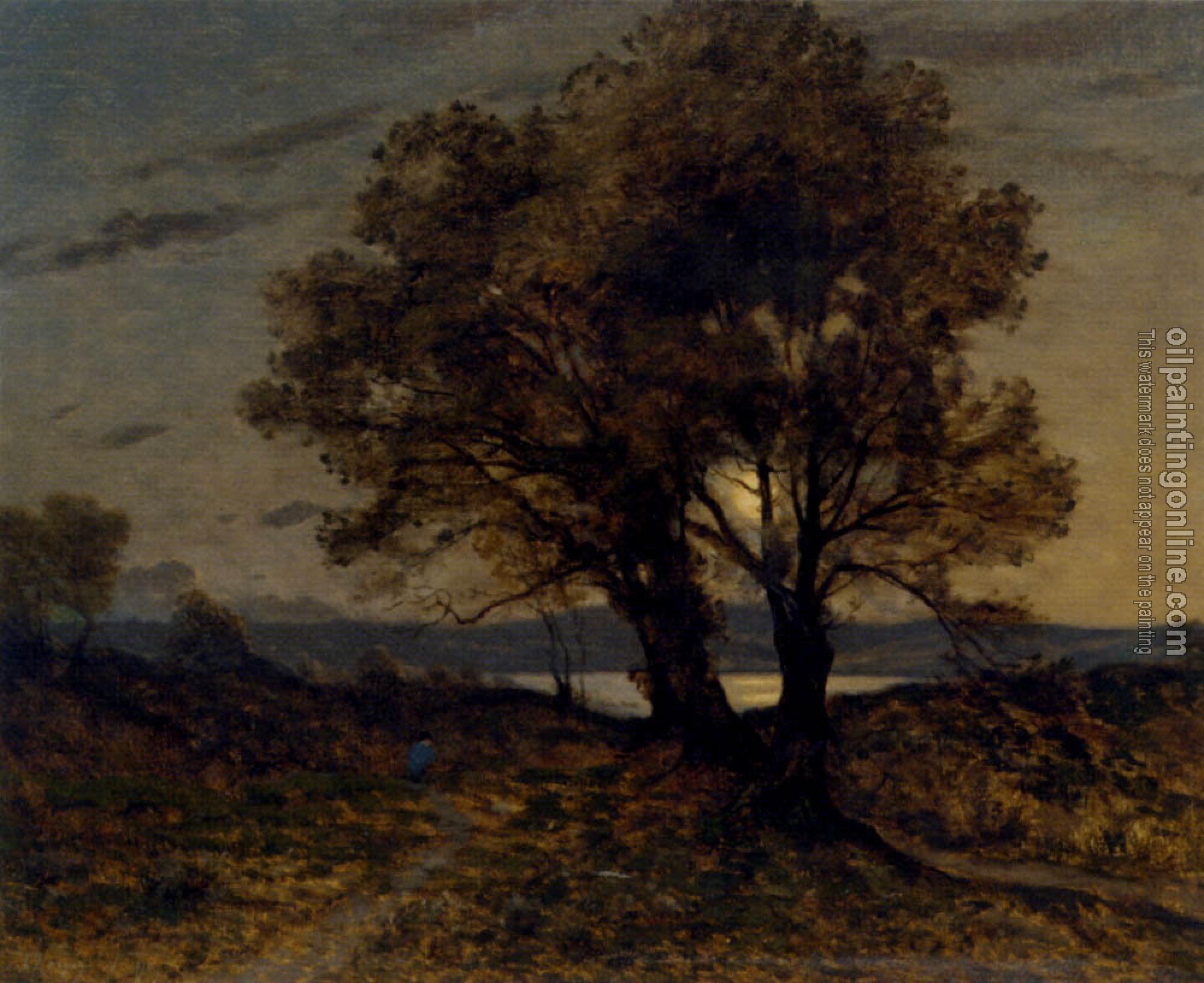 Henri-Joseph Harpignies - Paysage Au Clair De Lune